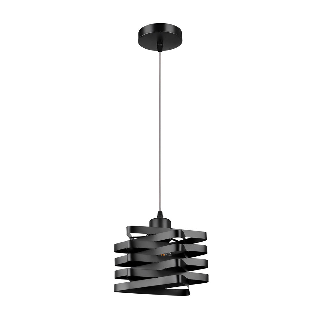 Vintage Industrial Metal Ribbon Pendant Light