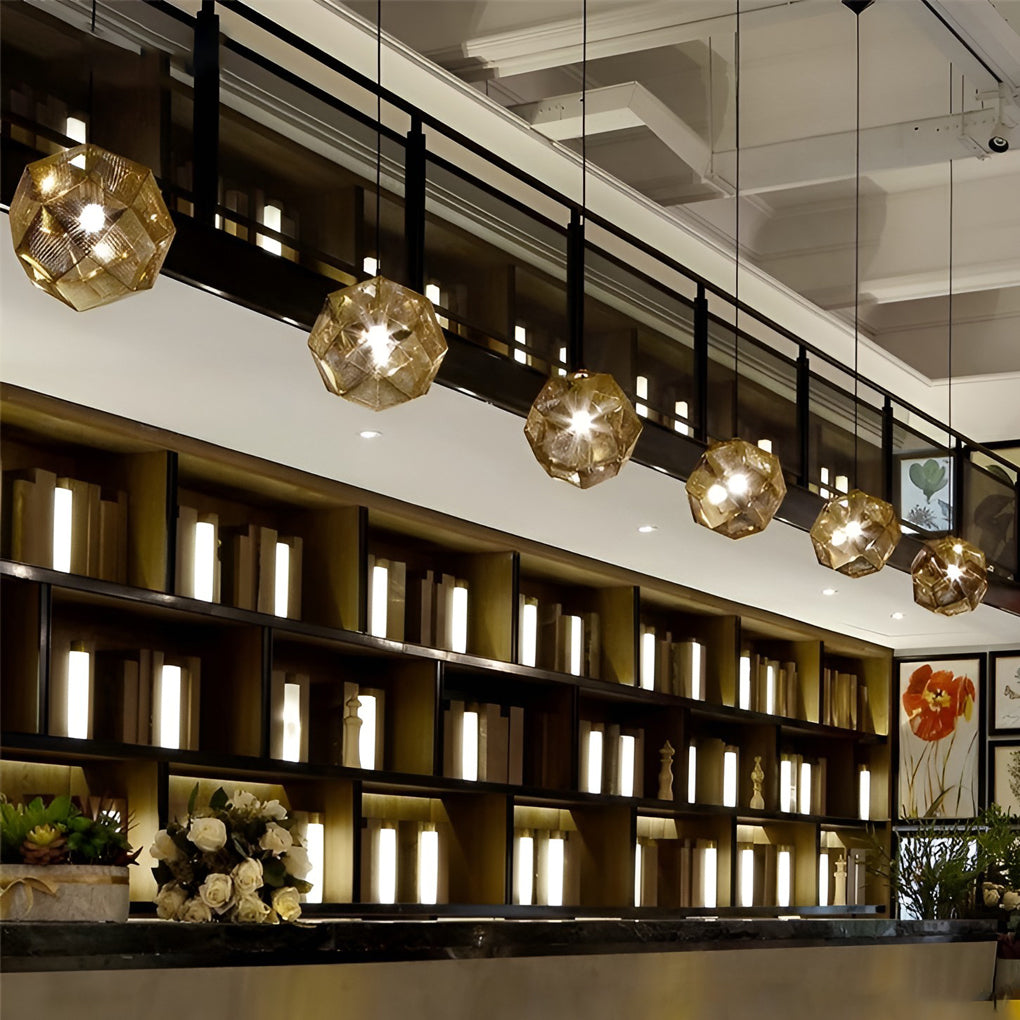 Modern Geometric Metal Pendant Light for Ceiling