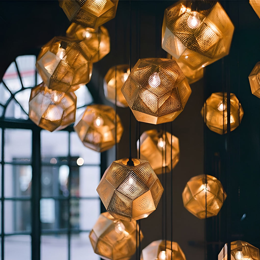 Modern Geometric Metal Pendant Light for Ceiling