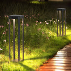 Modern Black Aluminum Solar Pathway Lights
