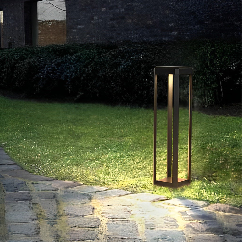 Modern Black Aluminum Solar Pathway Lights