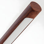 Mid-Century Modern Wood & Brass Linear LED Lamp
