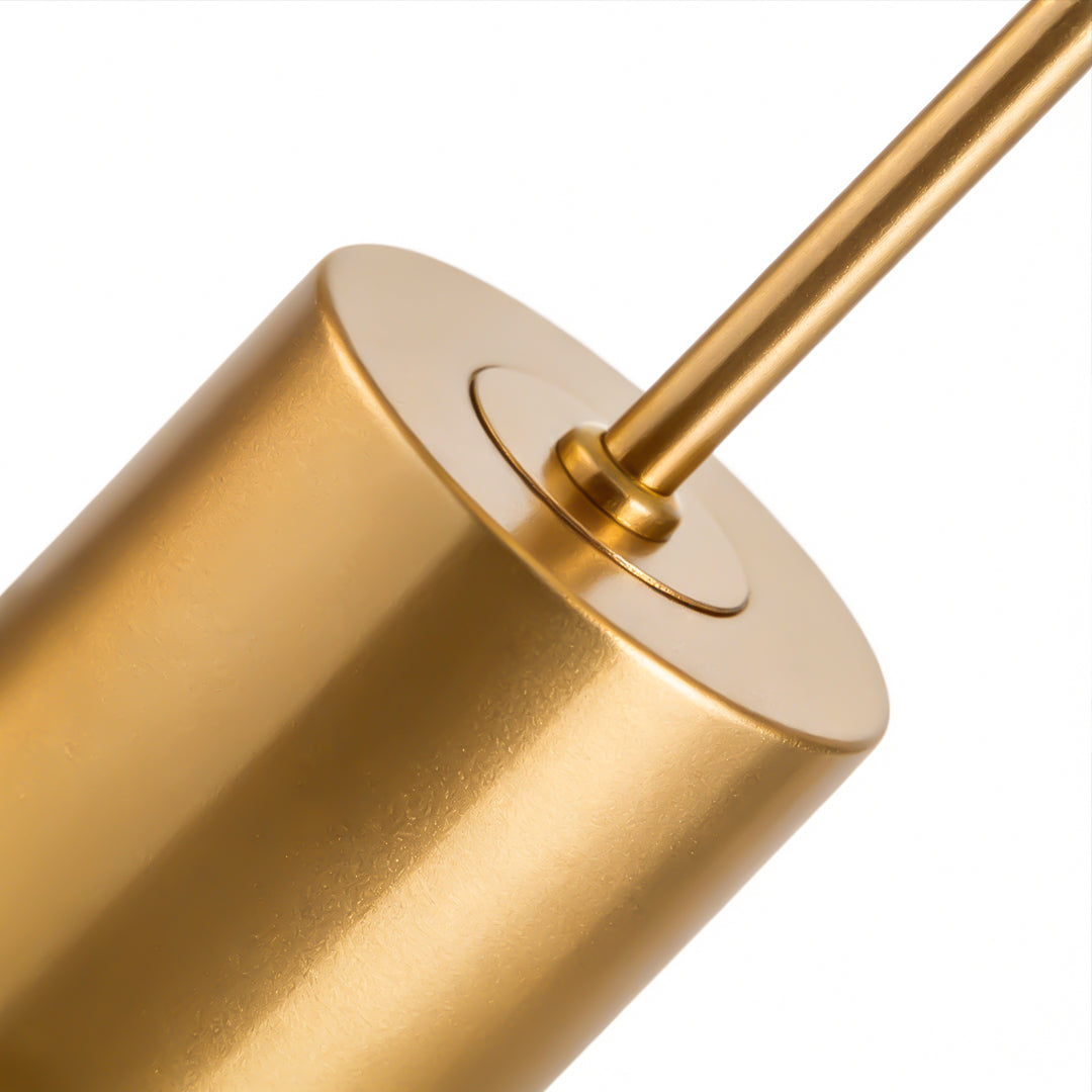 Mid-Century Modern Wood & Brass Linear LED Lamp