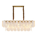 Midcentury Modern Copper and Glass Chandelier