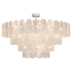Midcentury Modern Copper and Glass Chandelier