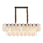 Midcentury Modern Copper and Glass Chandelier