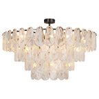 Midcentury Modern Copper and Glass Chandelier