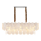 Midcentury Modern Copper and Glass Chandelier