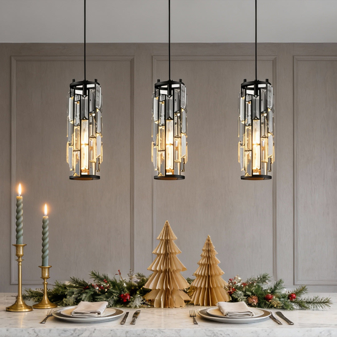 Mini Crystal Pendant Light - Elegant Island Ceiling Fixture