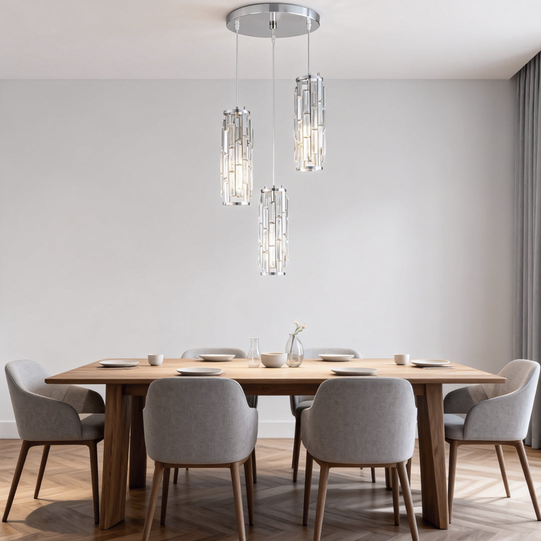 Mini Crystal Pendant Light - Elegant Island Ceiling Fixture