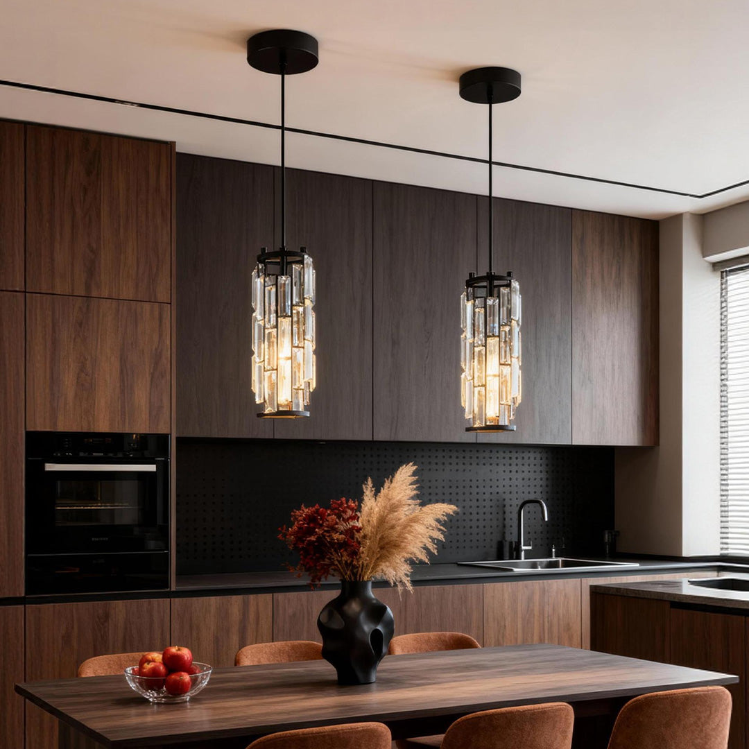 Mini Crystal Pendant Light - Elegant Island Ceiling Fixture