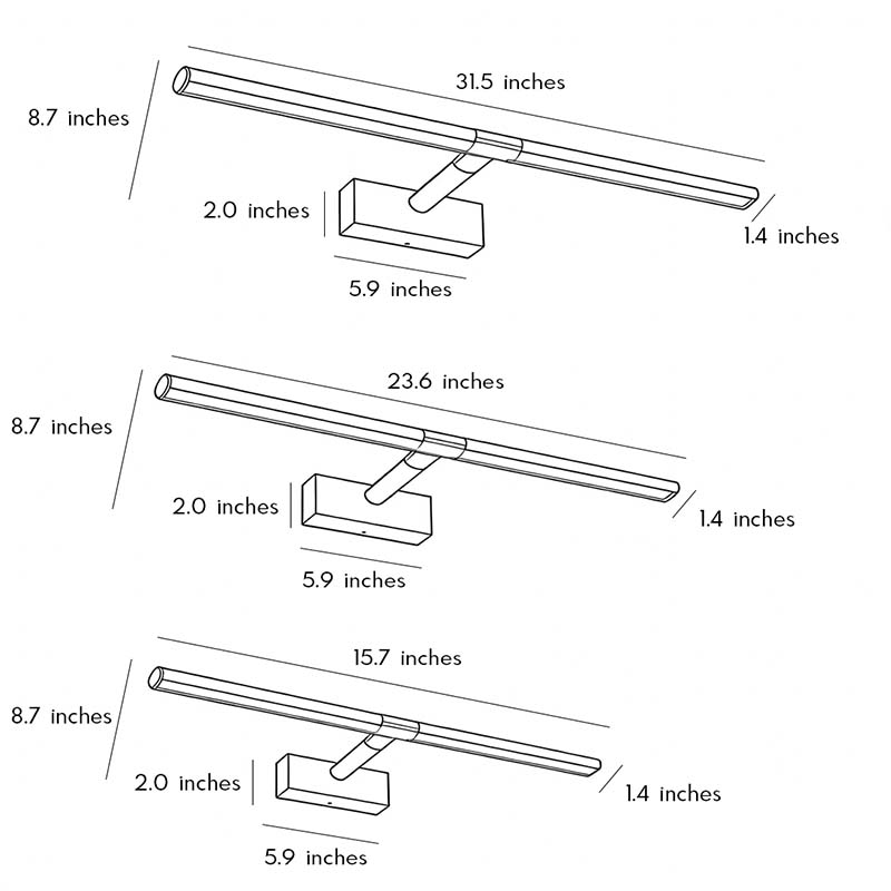 Premium LED Extendable Arm Vanity Lights for Master Bathroom