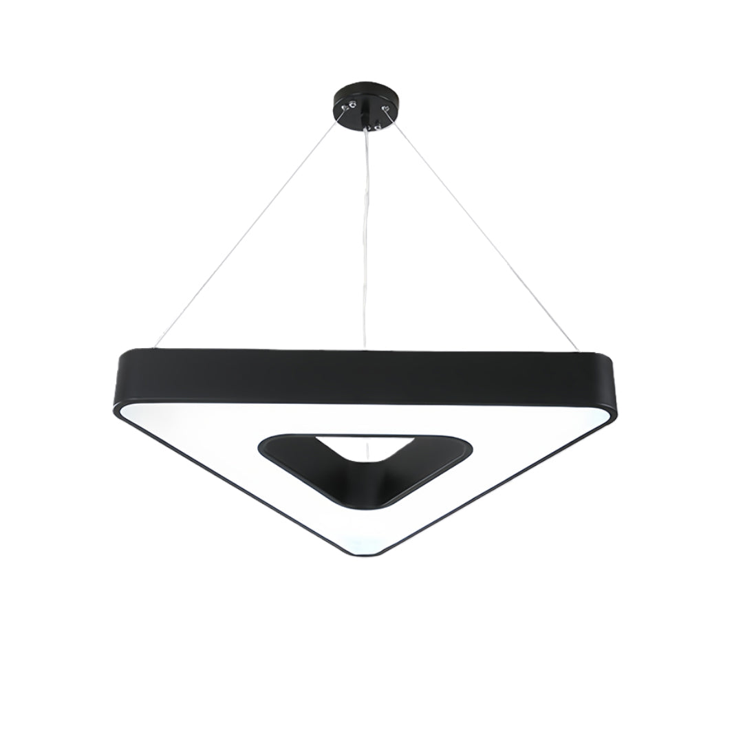 Modern Black LED Triangular Chandelier Ceiling Light