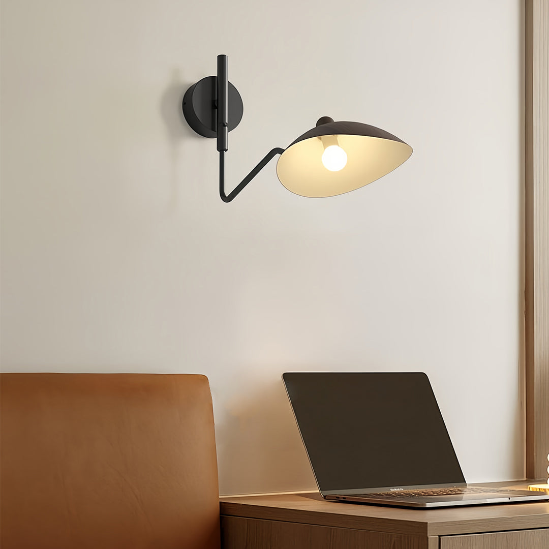 Contemporary Industrial Swing Arm Wall Lamp - Full Spectrum Lighting
