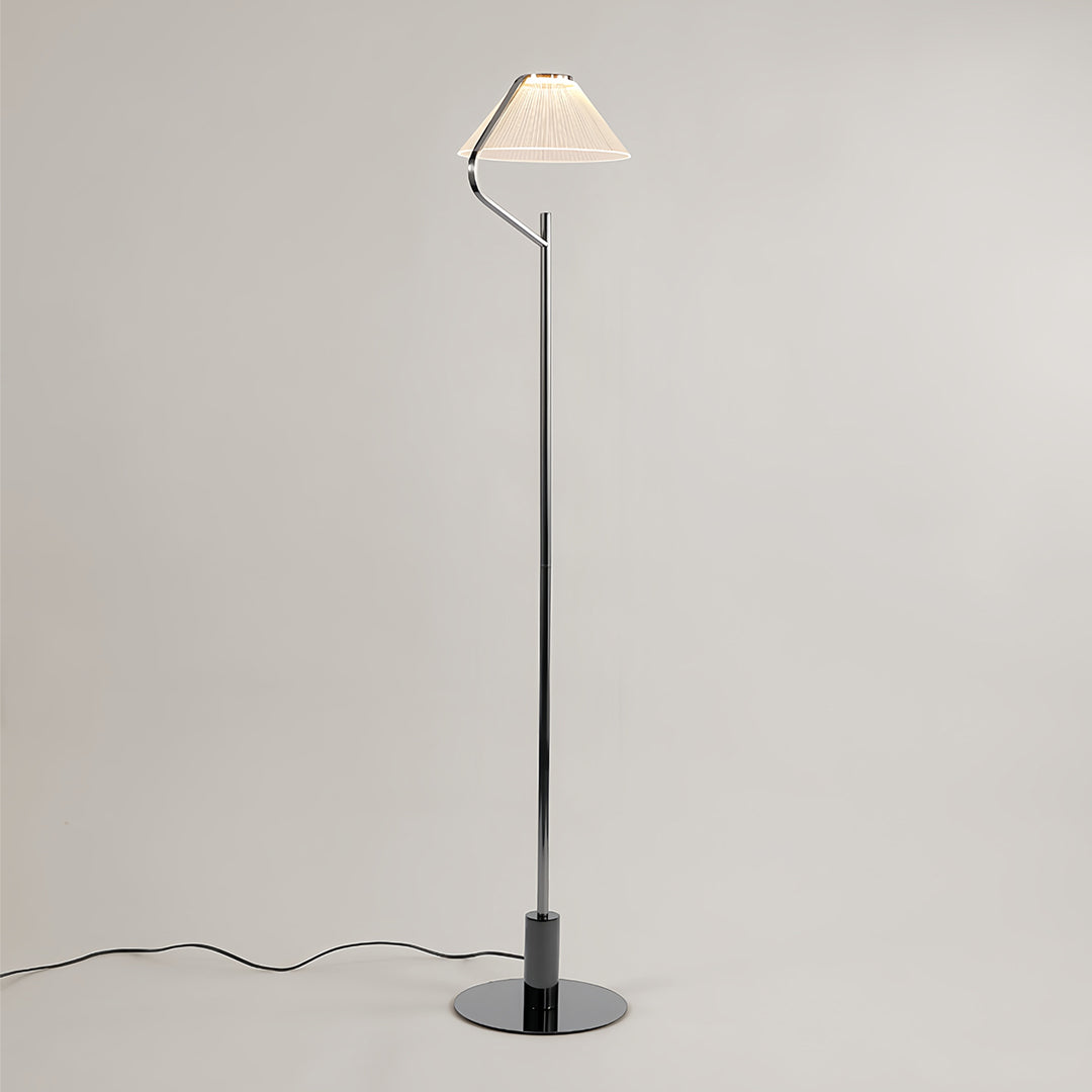 Elegant Chrome LED Floor Lamp with Acrylic Design