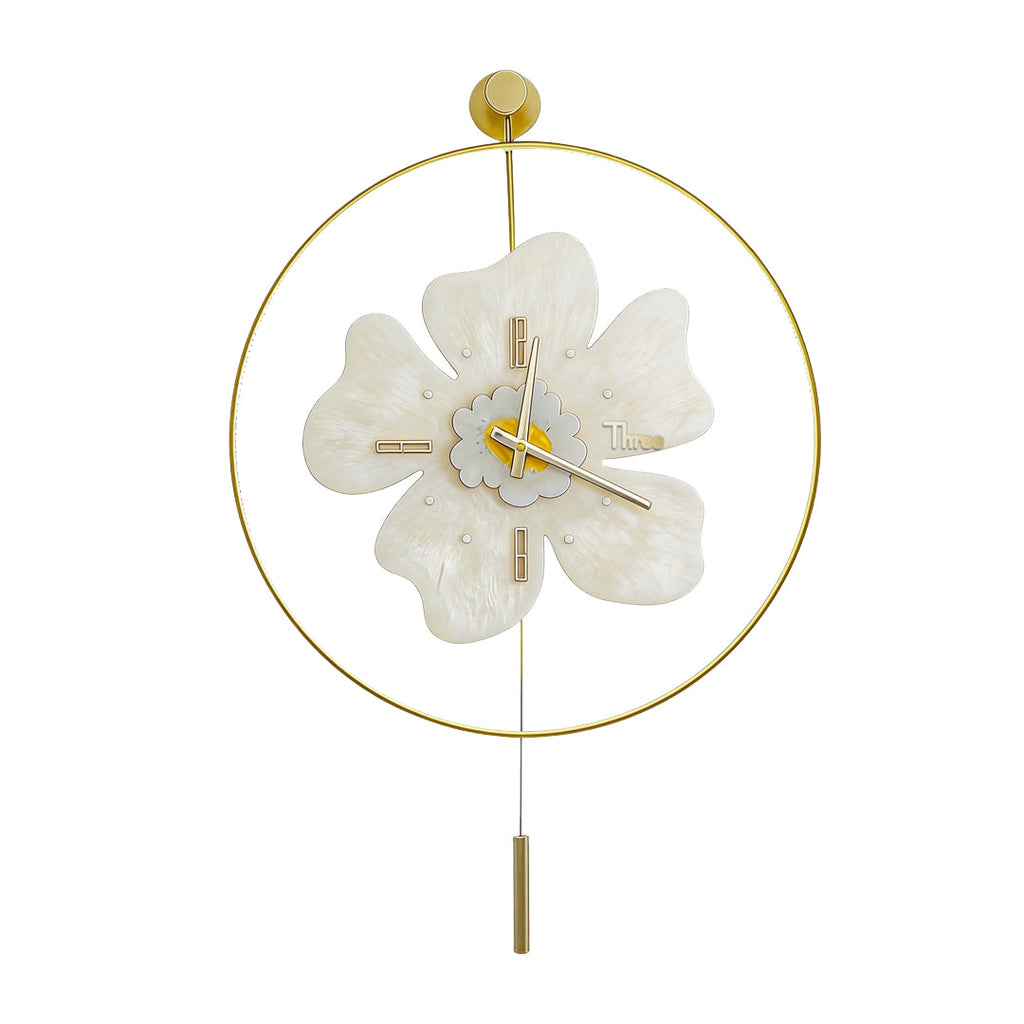 Floral LED Wall Clock with Remote Control