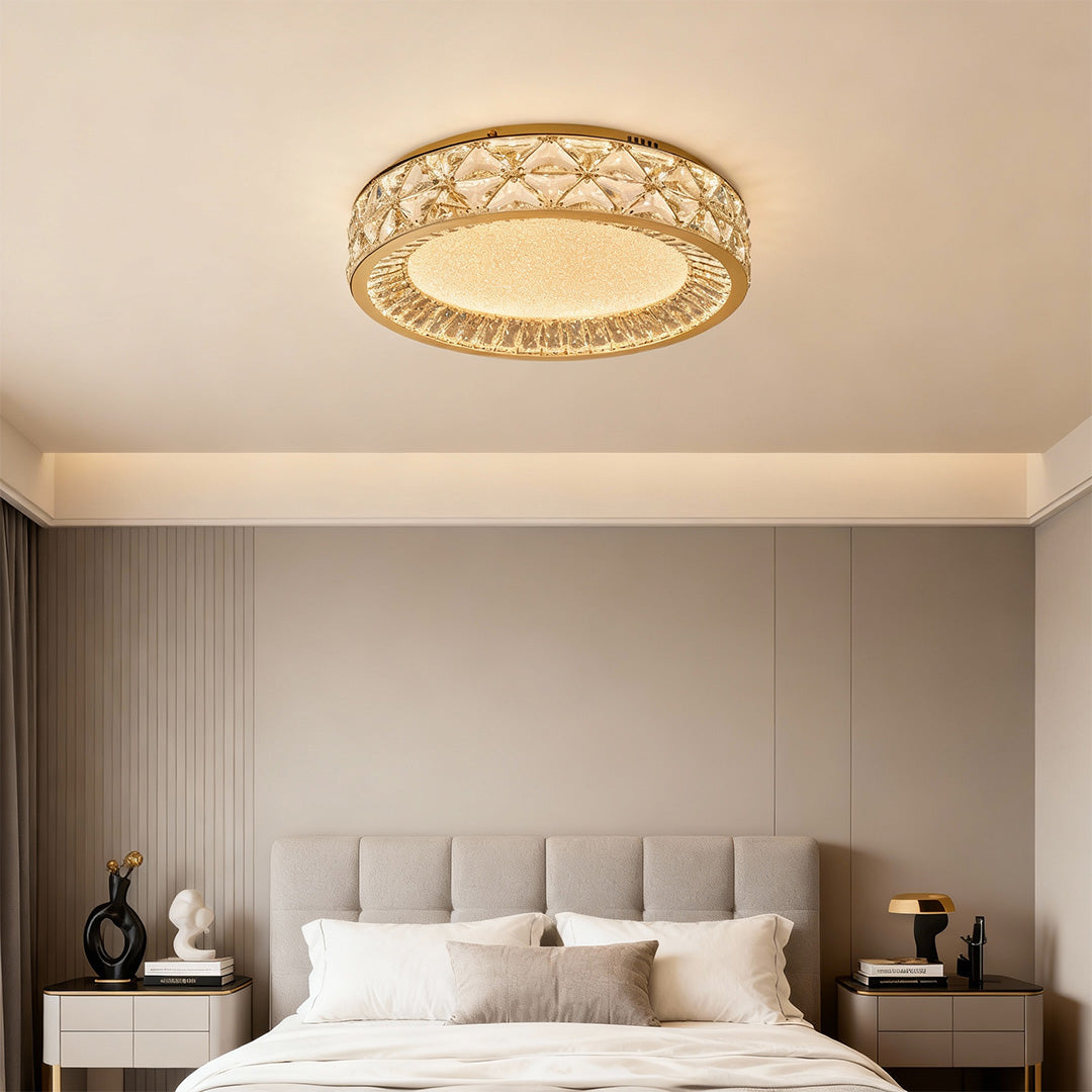 Luxury Crystal Flush Mount Ceiling Light