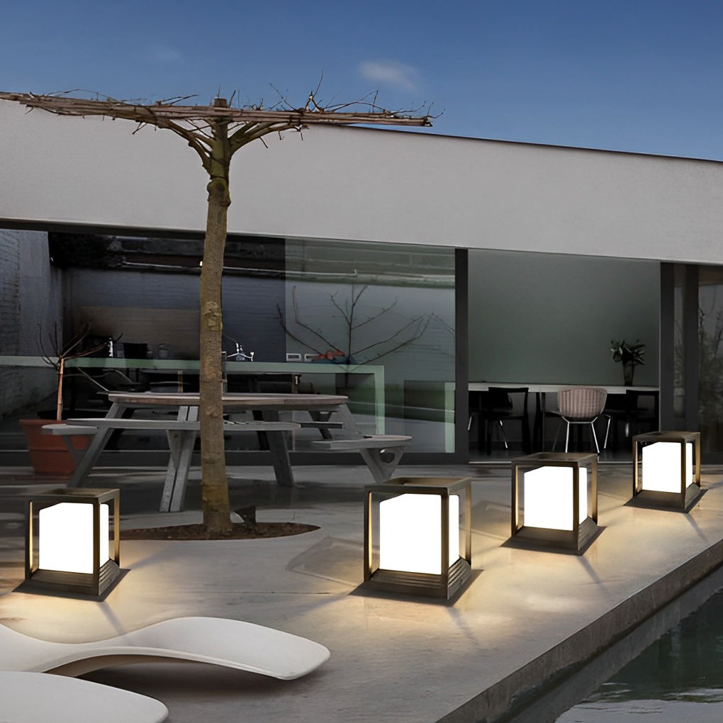 Premium Waterproof LED Square Garden Pedestal Light