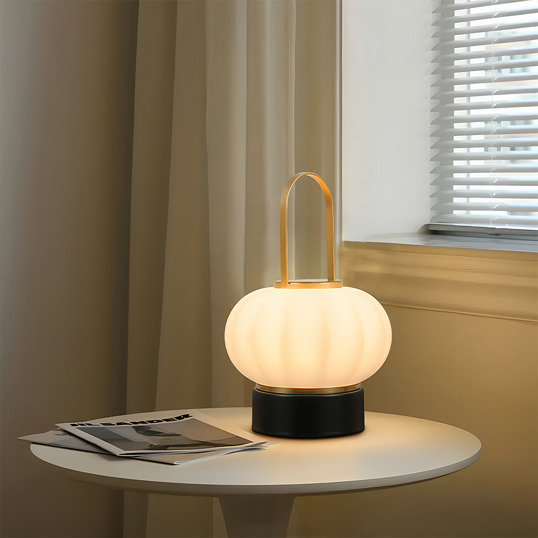Nordic LED Lantern Table Lamp - Rechargeable Accent Lighting
