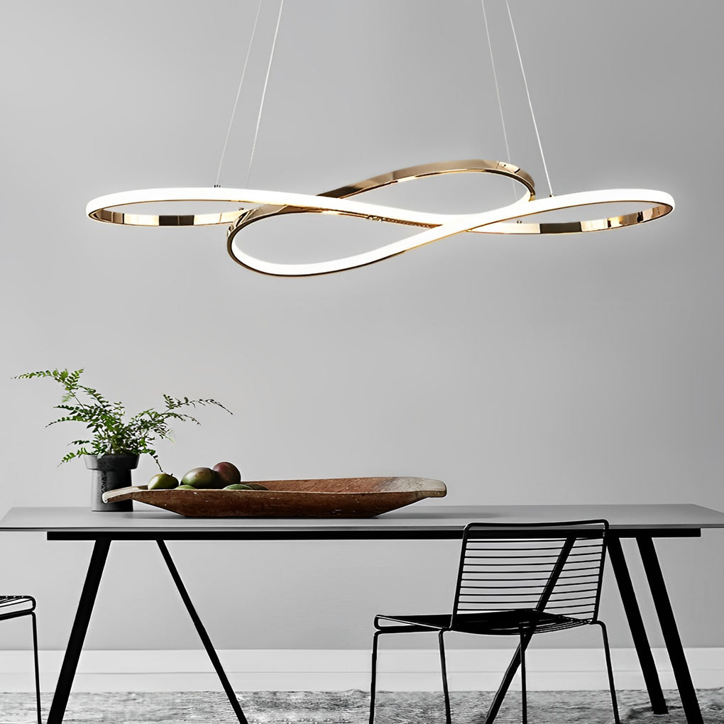 Modern LED Infinity Wave Chandelier - Elegant Ceiling Light