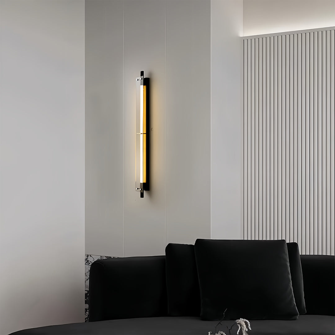 Black LED Wall Strip Lights for Hallways - Up-Down Linear Design