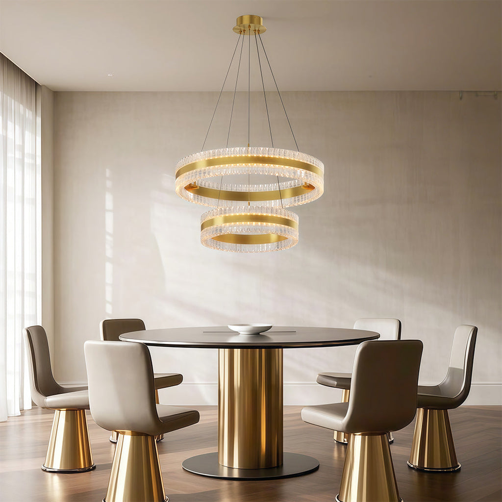 Minimalist Luxury Circular Chandelier - Modern Ceiling Light