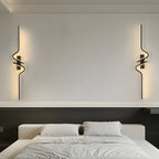 Minimalist Black Aluminum Curved Wall Sconce