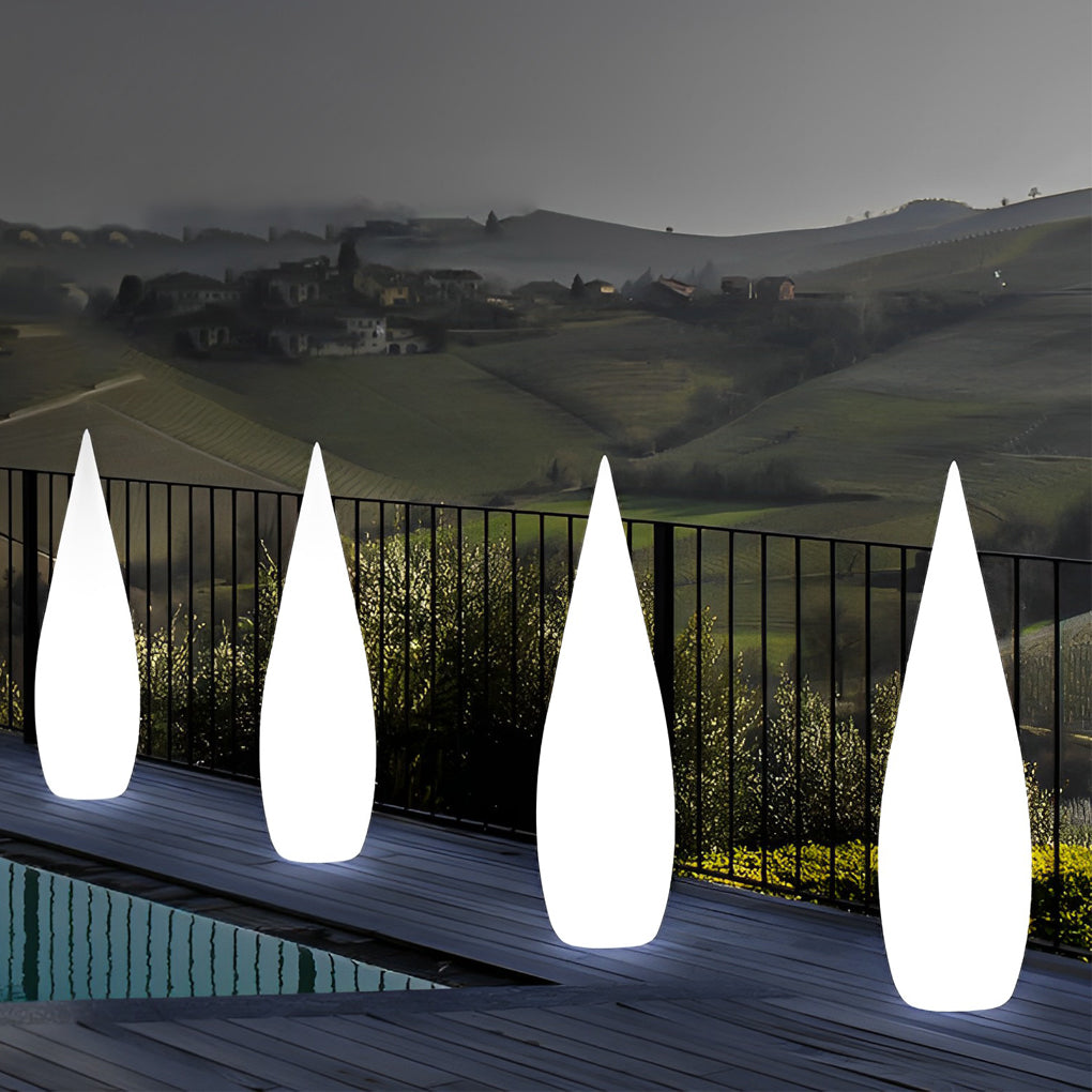 Stylish LED Teardrop Outdoor Floor Lamp - Modern Landscape Lighting