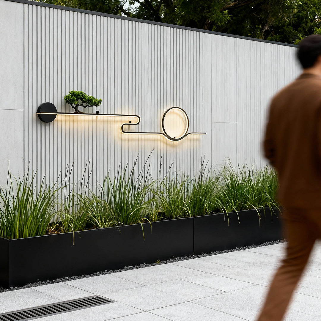 Premium Waterproof LED Outdoor Wall Sconce - Vintage Tree Design