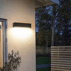 Premium Matte Black Rectangle LED Wall Light for Outdoor Use