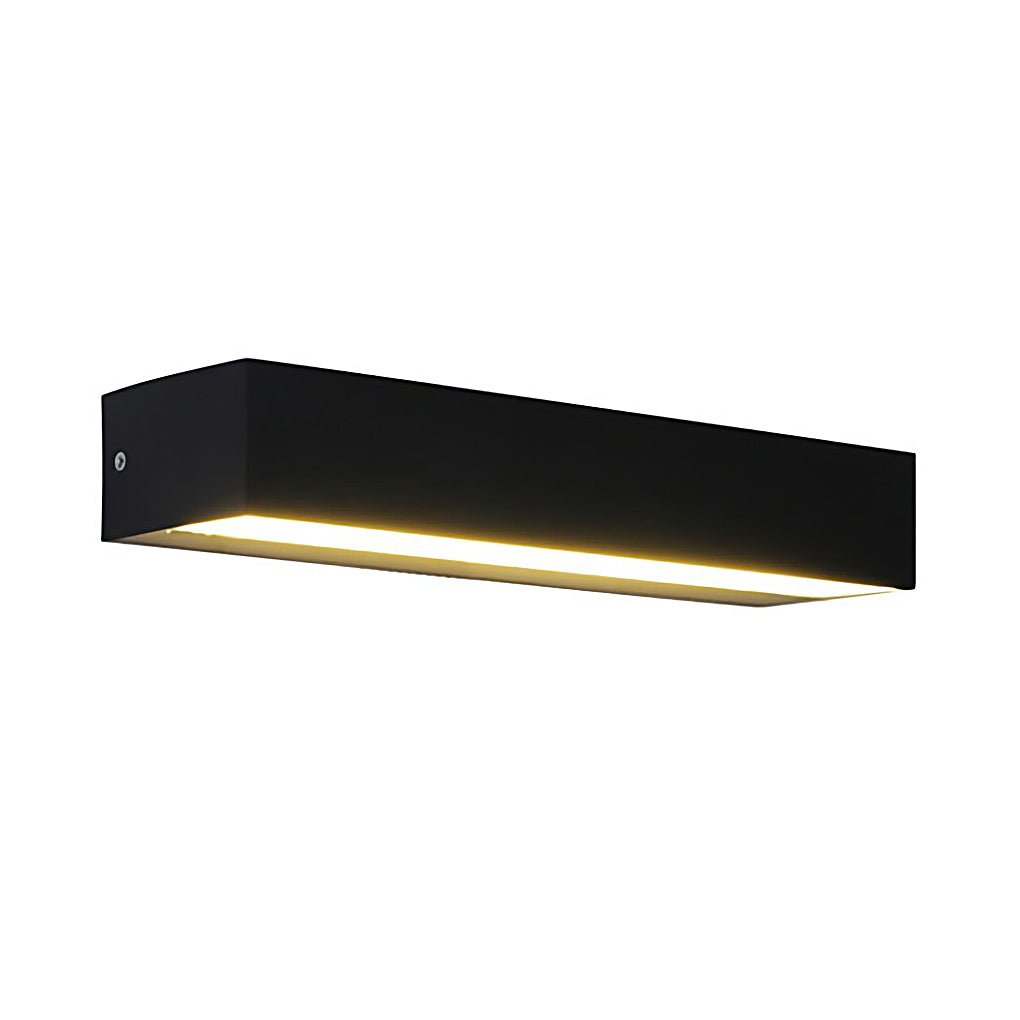 Premium Matte Black Rectangle LED Wall Light for Outdoor Use