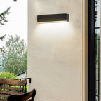 Premium Matte Black Rectangle LED Wall Light for Outdoor Use