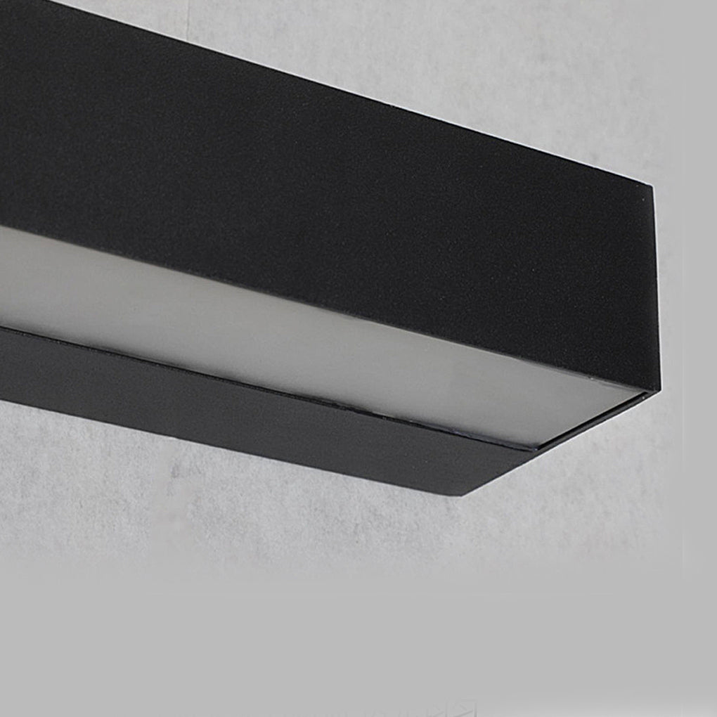 Premium Matte Black Rectangle LED Wall Light for Outdoor Use