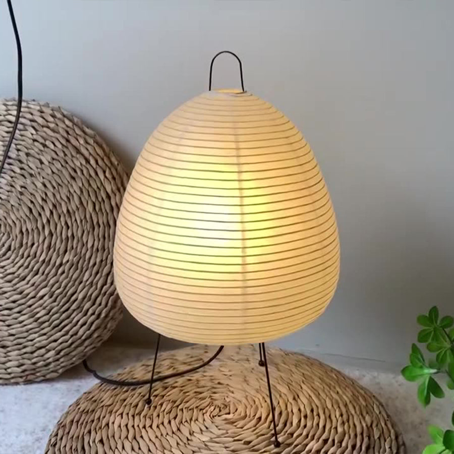 Minimalist Wabi-Sabi Rice Paper Table Lamp