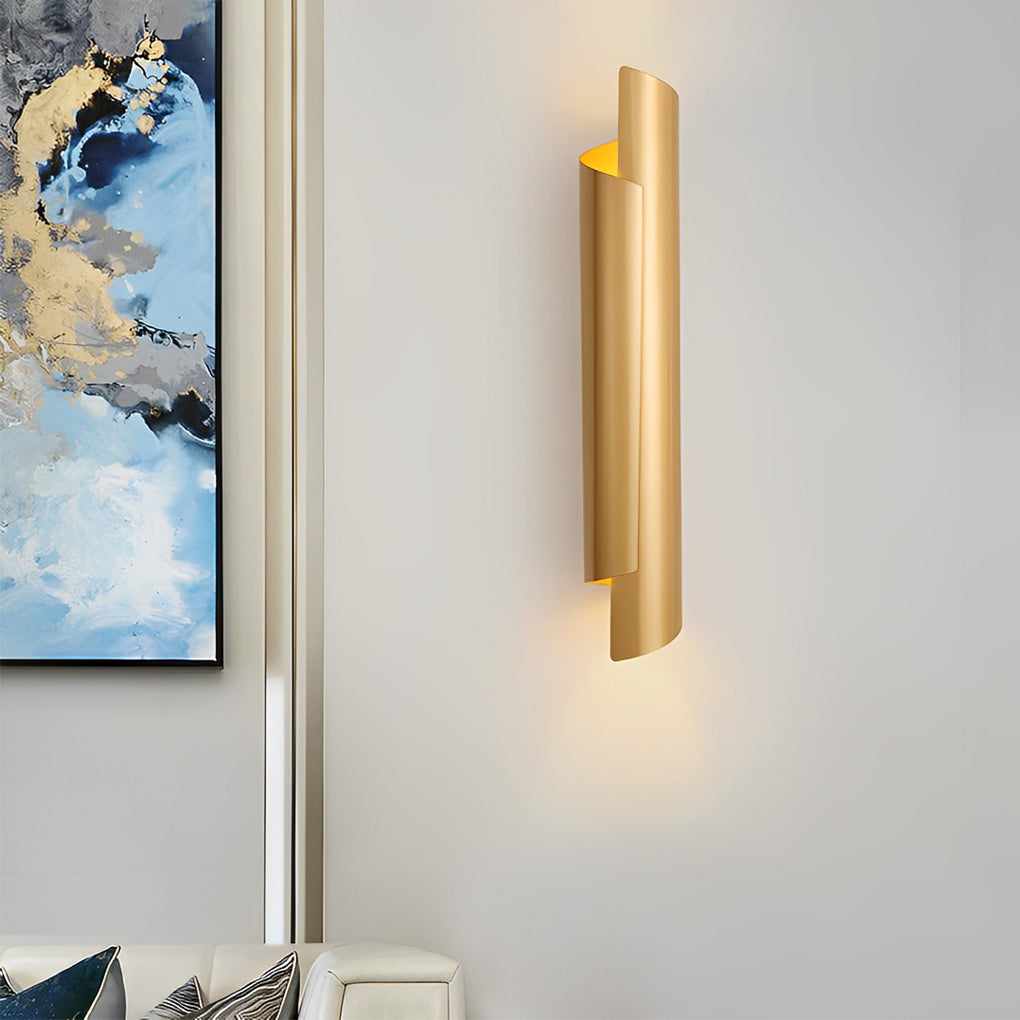 Modern Minimalist Metal LED Scroll Wall Sconce