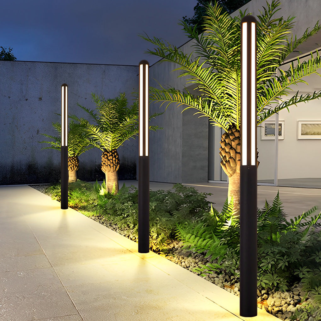 Modern Waterproof LED Tall Garden Bollard Light