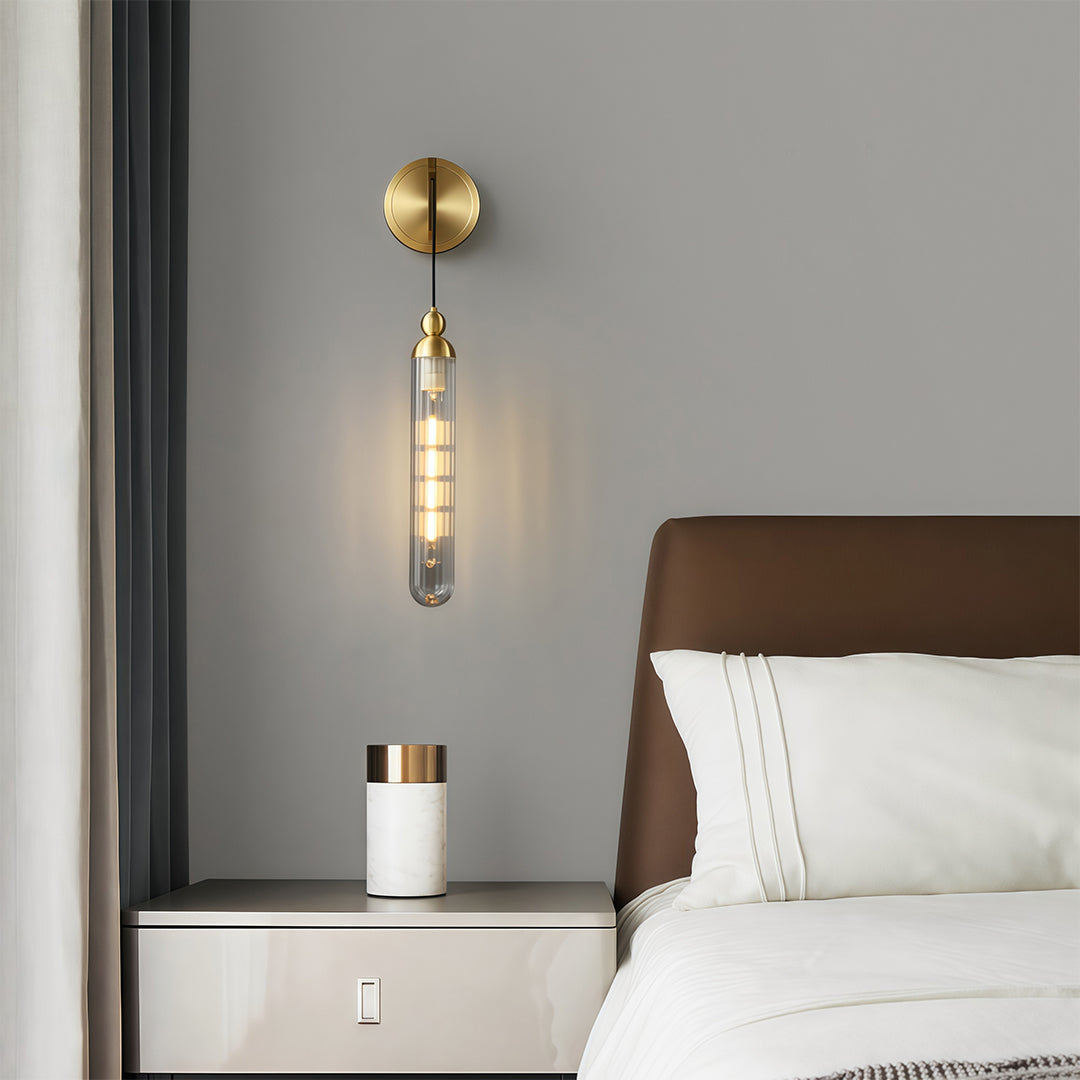 Modern Minimalist Brass Wall-Mounted Pendant Light