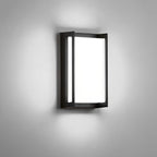 Modern Black Metal Geometric Outdoor Wall Light