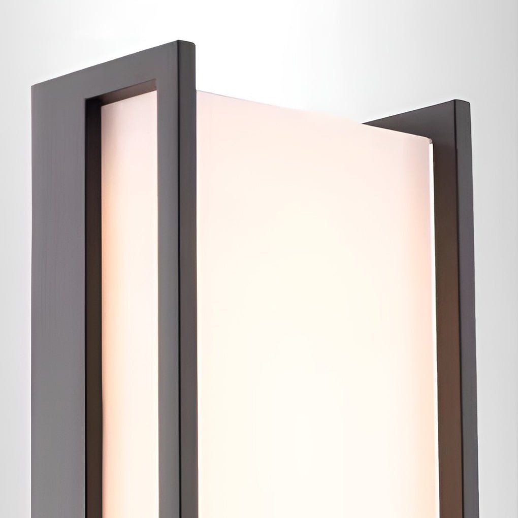 Modern Black Metal Geometric Outdoor Wall Light
