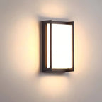 Modern Black Metal Geometric Outdoor Wall Light