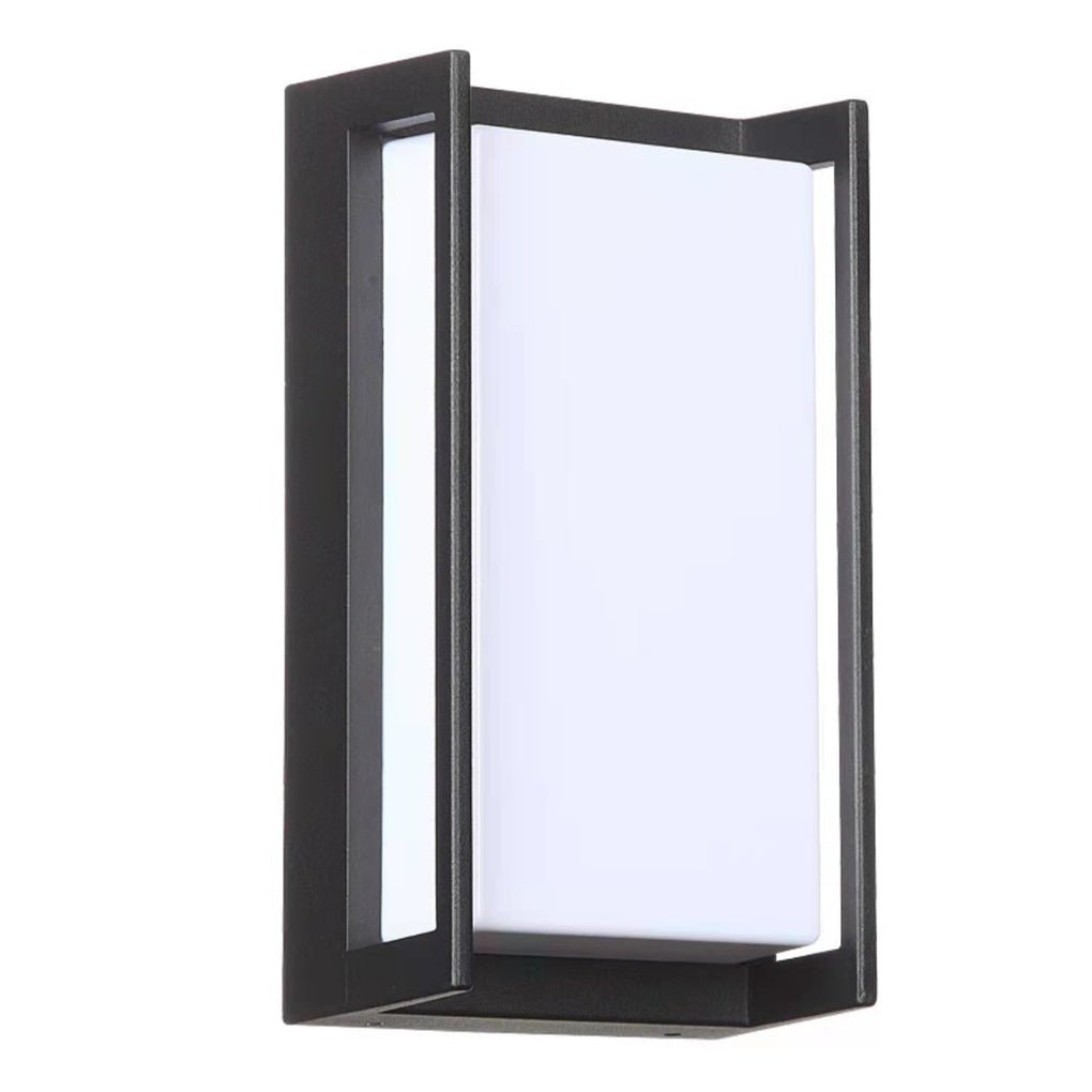 Modern Black Metal Geometric Outdoor Wall Light