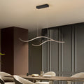 Wavy Curved LED Pendant Light - Modern Metal Ceiling Fixture