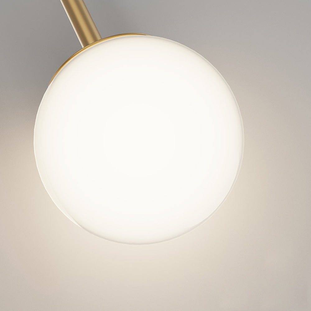 Contemporary 2-Light LED Wall Sconces with Acrylic Ring and Frosted Globe