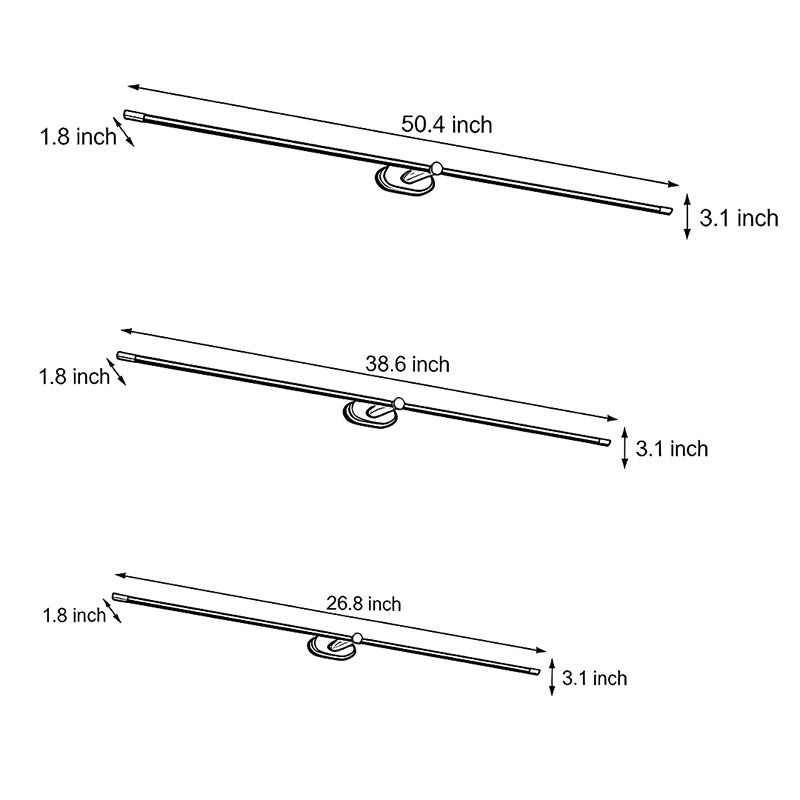 Modern Metal Cylinder Bathroom Vanity Light Strip