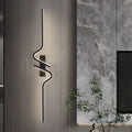 Minimalist Black Aluminum Curved Wall Sconce