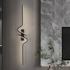 Minimalist Black Aluminum Curved Wall Sconce