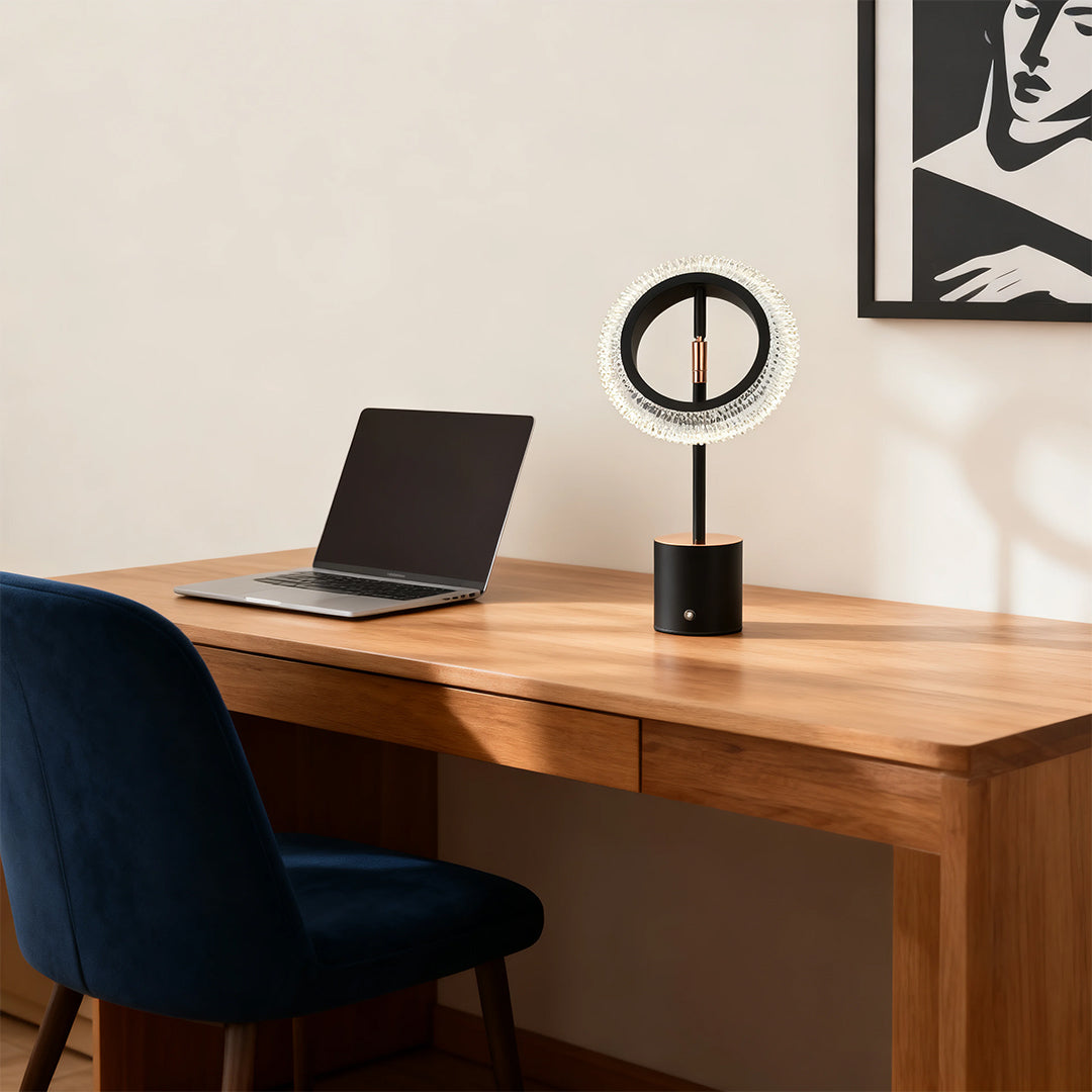 Minimalist Modern Ring Table Lamp with Touch Charging