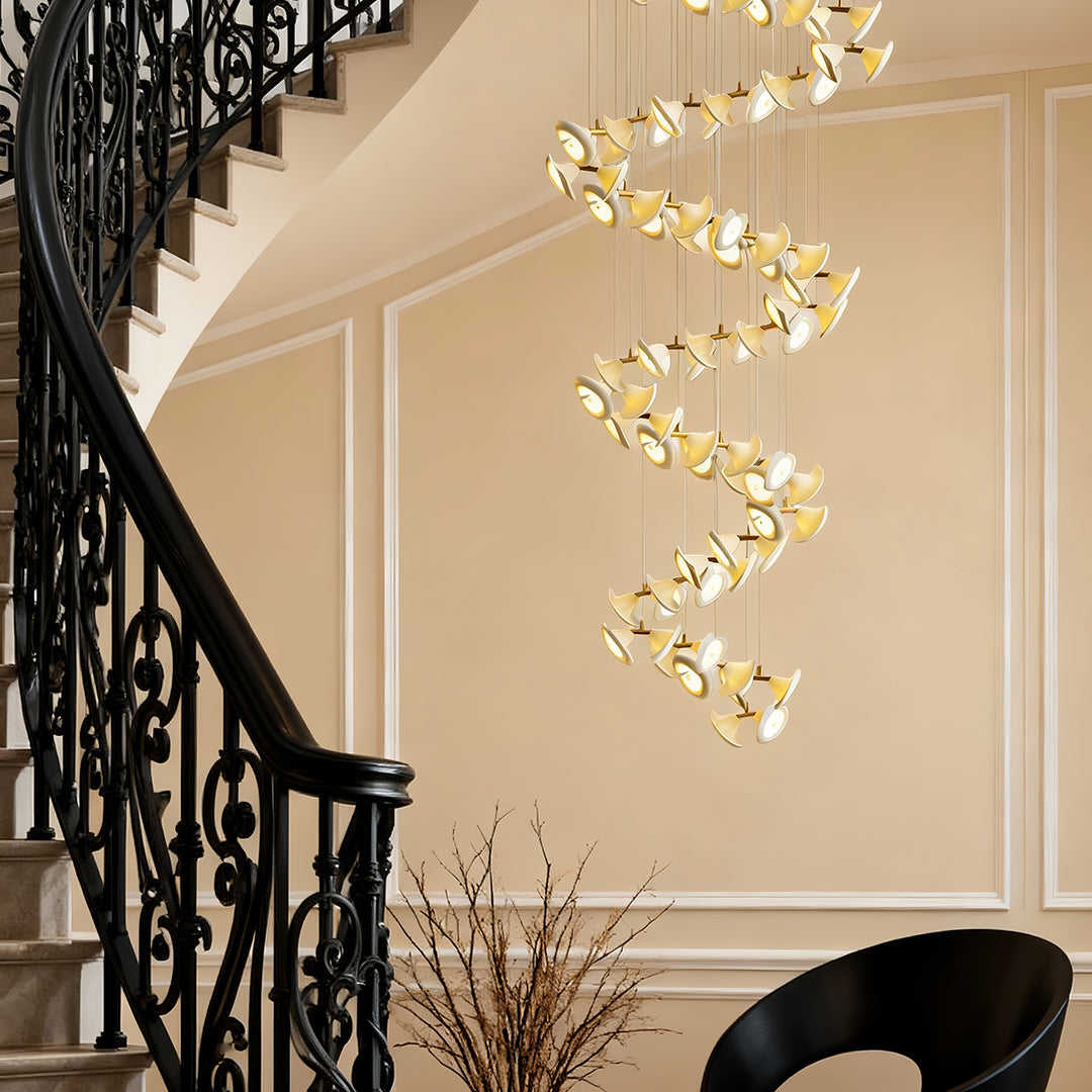 Luxury Tulip Flower Ceramic Chandelier - Elegant Ceiling Light