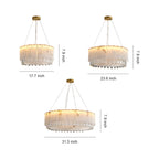 Luxury Brass Chandelier with Cloud Stone Ceiling Light