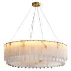 Luxury Brass Chandelier with Cloud Stone Ceiling Light